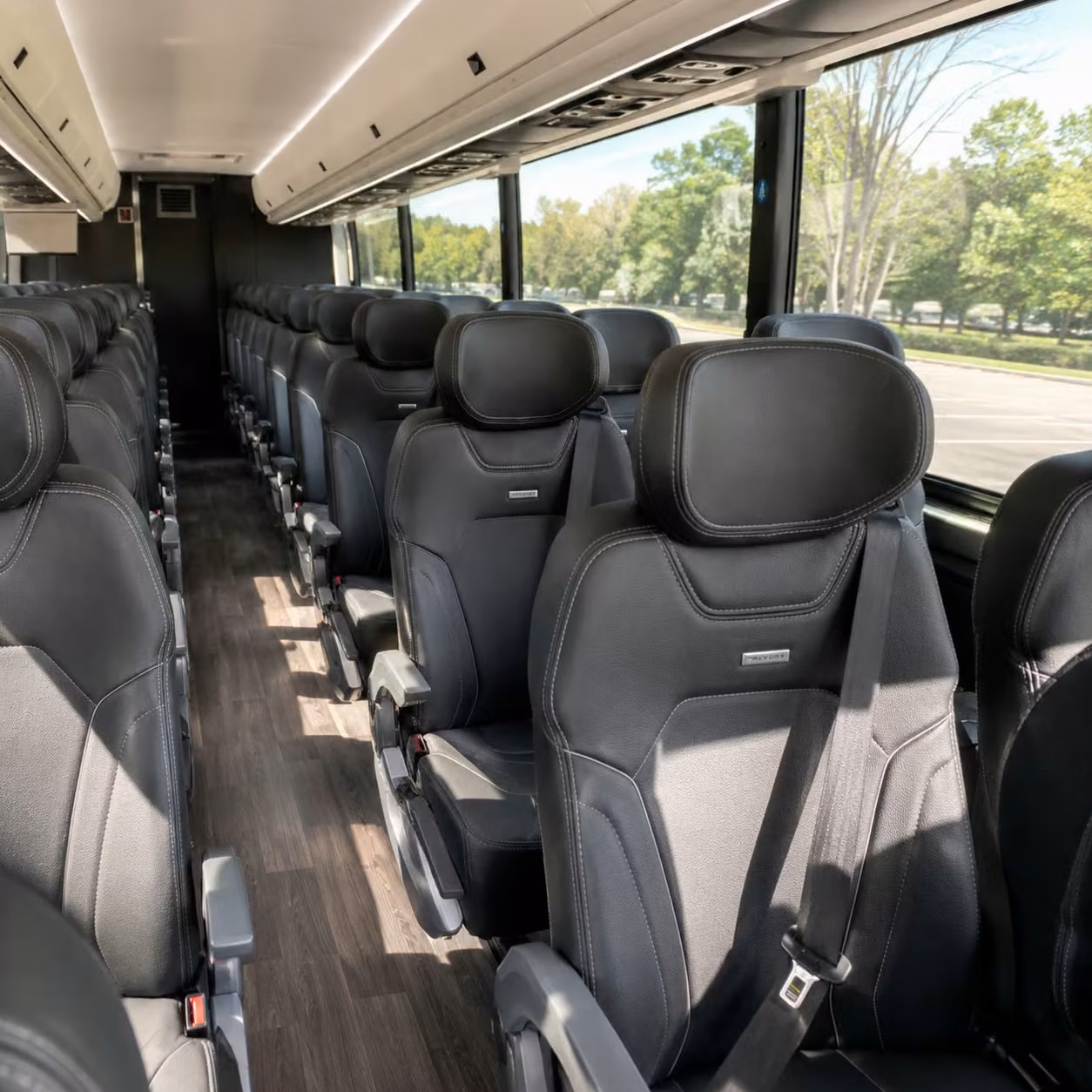 gainesville charter bus rental interior